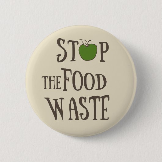 Verminder milieuvriendelijk voedselverspilling rec ronde button 5,7 cm (Voorkant)