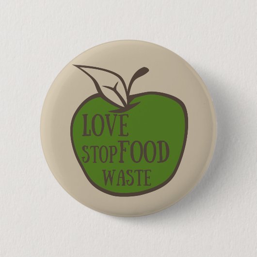 Verminder milieuvriendelijk voedselverspilling rec ronde button 5,7 cm (Voorkant)
