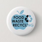 Verminder milieuvriendelijk voedselverspilling rec ronde button 5,7 cm (Voorkant)