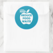 Verminder milieuvriendelijk voedselverspilling rec ronde sticker (Tas)
