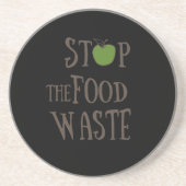 Verminder milieuvriendelijk voedselverspilling rec zandsteen onderzetter (Voorkant)