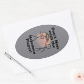 Verminder niet met de Melodeon Player Oval Sticker (Envelop)