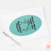 Verminder niet met de Melodeon Player Oval Sticker (Envelop)