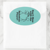 Verminder niet met de Melodeon Player Oval Sticker (Tas)