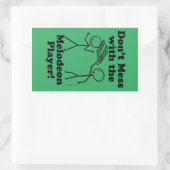 Verminder niet met de Melodeon Player Rechthoekige Rechthoekige Sticker (Tas)