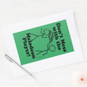 Verminder niet met de Melodeon Player Rechthoekige Sticker (Envelop)