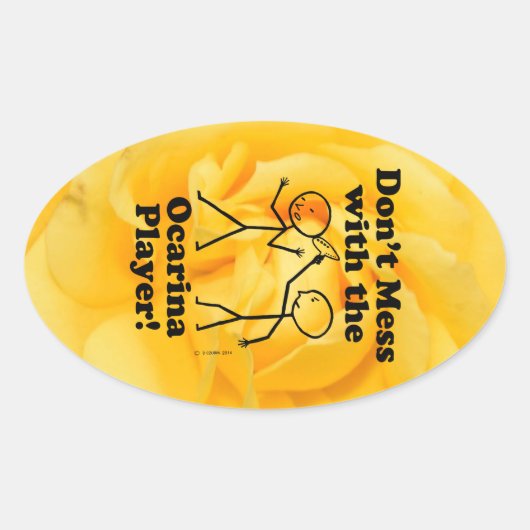 Verminder niet met de ovaal Sticker van de Ocarina (Voorkant)