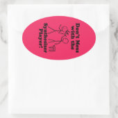 Verminder niet met de Ovale Sticke van de Speler v Ovale Sticker (Tas)