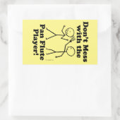 Verminder niet met de Pan Flute Player Rectangular Rechthoekige Sticker (Tas)