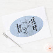 Verminder niet met de Piano Player Oval Sticker (Envelop)