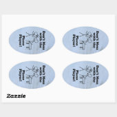 Verminder niet met de Piano Player Oval Sticker (Vel)