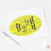 Verminder niet met de Piano Player Oval Sticker (Envelop)