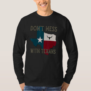 Verminder niet met de textiel Longhorn Lone Star S T-shirt