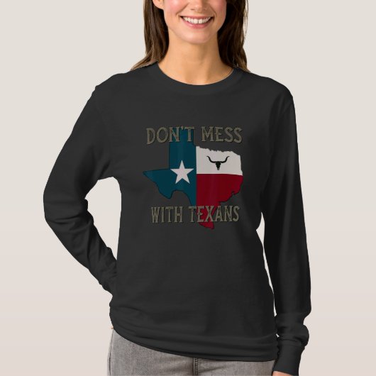 Verminder niet met de textiel Longhorn Lone Star S T-shirt (Voorkant)