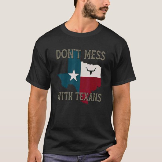 Verminder niet met de textiel Longhorn Lone Star S T-shirt (Voorkant)