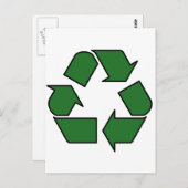 Verminder opnieuw gebruik Recyclen Symbool Pijl 3R Briefkaart (Voorkant / Achterkant)