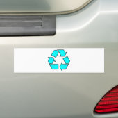 Verminder opnieuw gebruik Recyclen Symbool Pijl 3R Bumpersticker (Op auto)