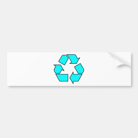 Verminder opnieuw gebruik Recyclen Symbool Pijl 3R Bumpersticker (Voorkant)