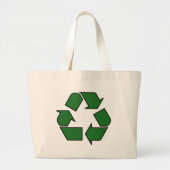 Verminder opnieuw gebruik Recyclen Symbool Pijl 3R Grote Tote Bag (Voorkant)