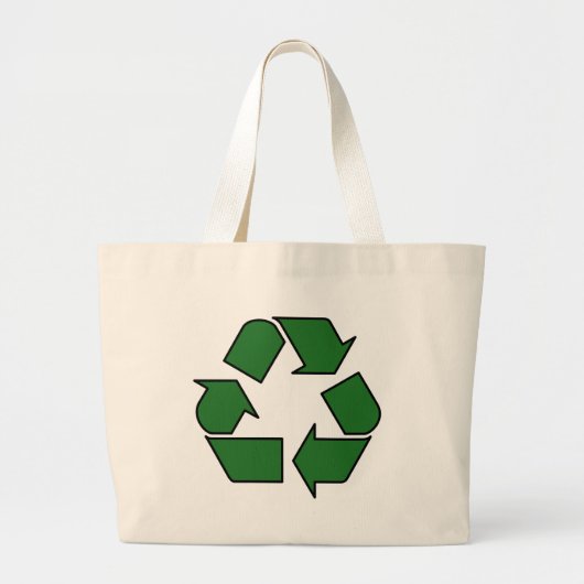 Verminder opnieuw gebruik Recyclen Symbool Pijl 3R Grote Tote Bag (Voorkant)