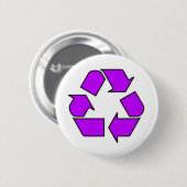 Verminder opnieuw gebruik Recyclen Symbool Pijl 3R Ronde Button 5,7 Cm (Voorkant /achterkant)