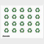 Verminder opnieuw gebruik Recyclen Symbool Pijl 3R Ronde Sticker (Vel)