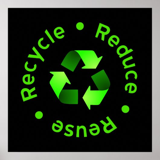 Verminder opnieuw gebruiken Recyclen Poster (Voorkant)