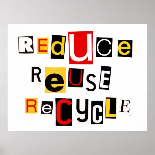 Verminder opnieuw gebruiken Recyclen Poster (Voorkant)