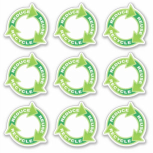 Verminder opnieuw gebruiken Recyclen Sticker Set