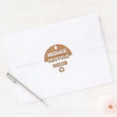 Verminder Recyclen hergebruik Ronde Sticker (Envelop)