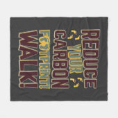 Verminder uw CO2-voetafdruk rondom de laptop Fleece Deken (Voorkant (Horizontaal))