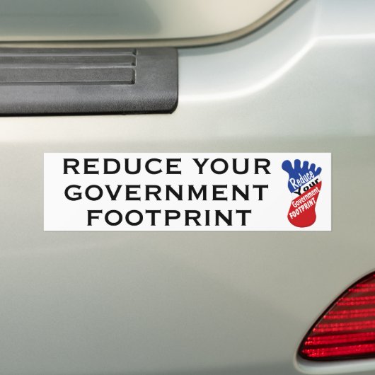 Verminder uw geld voor de voetafdruk van de overhe bumpersticker (Op auto)