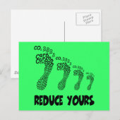 Verminder uw koolstofvoetafdruk briefkaart (Voorkant / Achterkant)