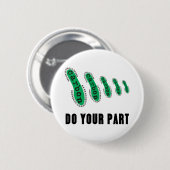 Verminder uw koolstofvoetafdruk ronde button 5,7 cm (Voorkant /achterkant)