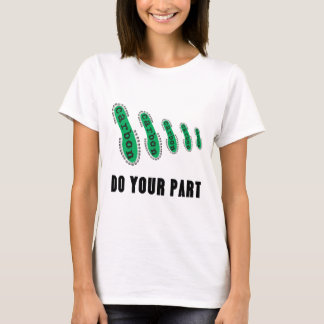 Verminder uw koolstofvoetafdruk t-shirt