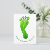 Verminder uw milieuvriendelijke koolstofvoetafdruk briefkaart (Staand voorkant)