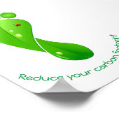 Verminder uw milieuvriendelijke koolstofvoetafdruk poster (Hoek)