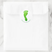 Verminder uw milieuvriendelijke koolstofvoetafdruk ronde sticker (Tas)