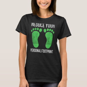 Verminder uw persoonlijke voetafdruk van de klimaa t-shirt