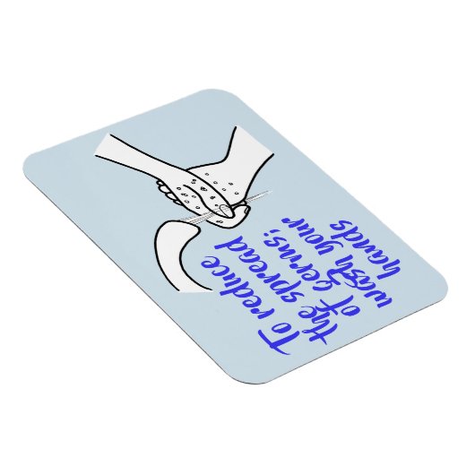 Verminder verspreiding van ziektekiemen, was handm magneet (Rechterzijde)