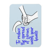 Verminder verspreiding van ziektekiemen, was handm magneet (Verticaal)