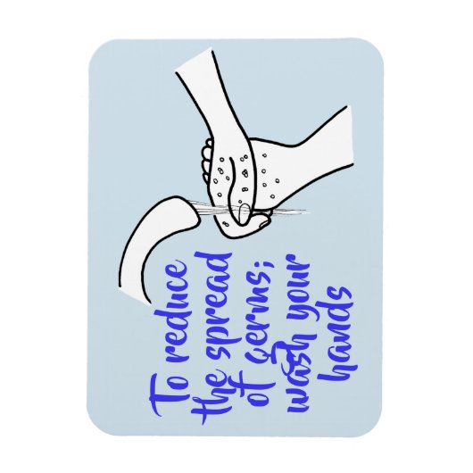 Verminder verspreiding van ziektekiemen, was handm magneet (Verticaal)