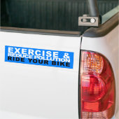 Verminder vervuiling en oefening - Ride uw bike Bumpersticker (Op Truck)