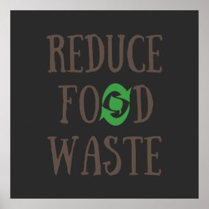 Verminder voedselverspilling recycling eco vriende poster