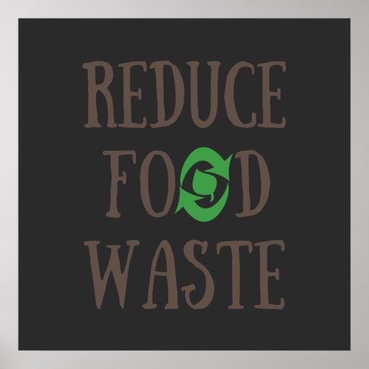 Verminder voedselverspilling recycling eco vriende poster (Voorkant)