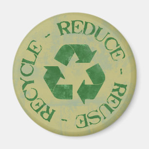 Verminderd Verminder Hergebruik Recyclen Magnet