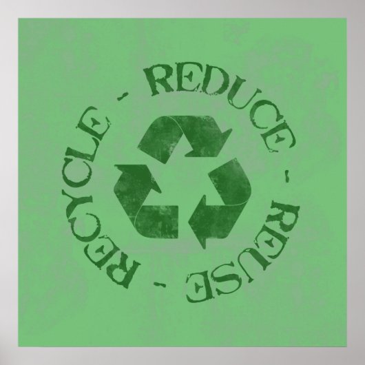 Verminderd Verminder Hergebruik Recyclen Poster (Voorkant)