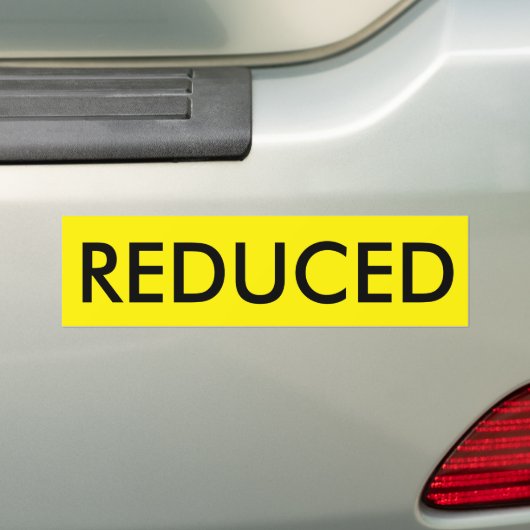 "VERMINDERDE" Bumpersticker voor vastgoedsignalen (Op auto)