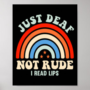 Verminderde dove ASL gebarentaal gewoon doof niet  Poster