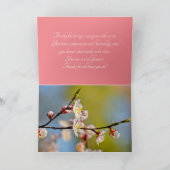 Verminderde Japanse abrikozenbloem Bedankkaart (Binnen)